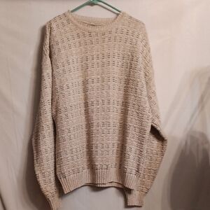 Roundtree & Yorke Men's Cream Sweater Size L